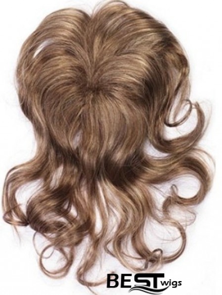 Clip In Hairpieces With Synthettic Wavy Style Brown Color