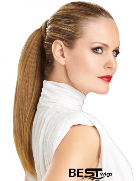 Modern Straight Brown Ponytails