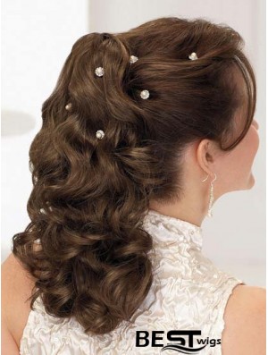 Fabulous Curly Brown Ponytails