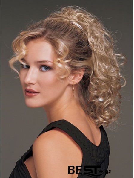 Soft Curly Blonde Ponytails